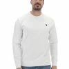 US Polo Felpa Girocollo U.s. Polo Assn. Uomo Basic Con Logo Piccolo Ricamato A Contrasto