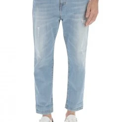 8.9 OTTOPUNTONOVE Jeans 8.9 Uomo Slim Fit Con Rotture E Lavaggio Chiaro Made In Italy