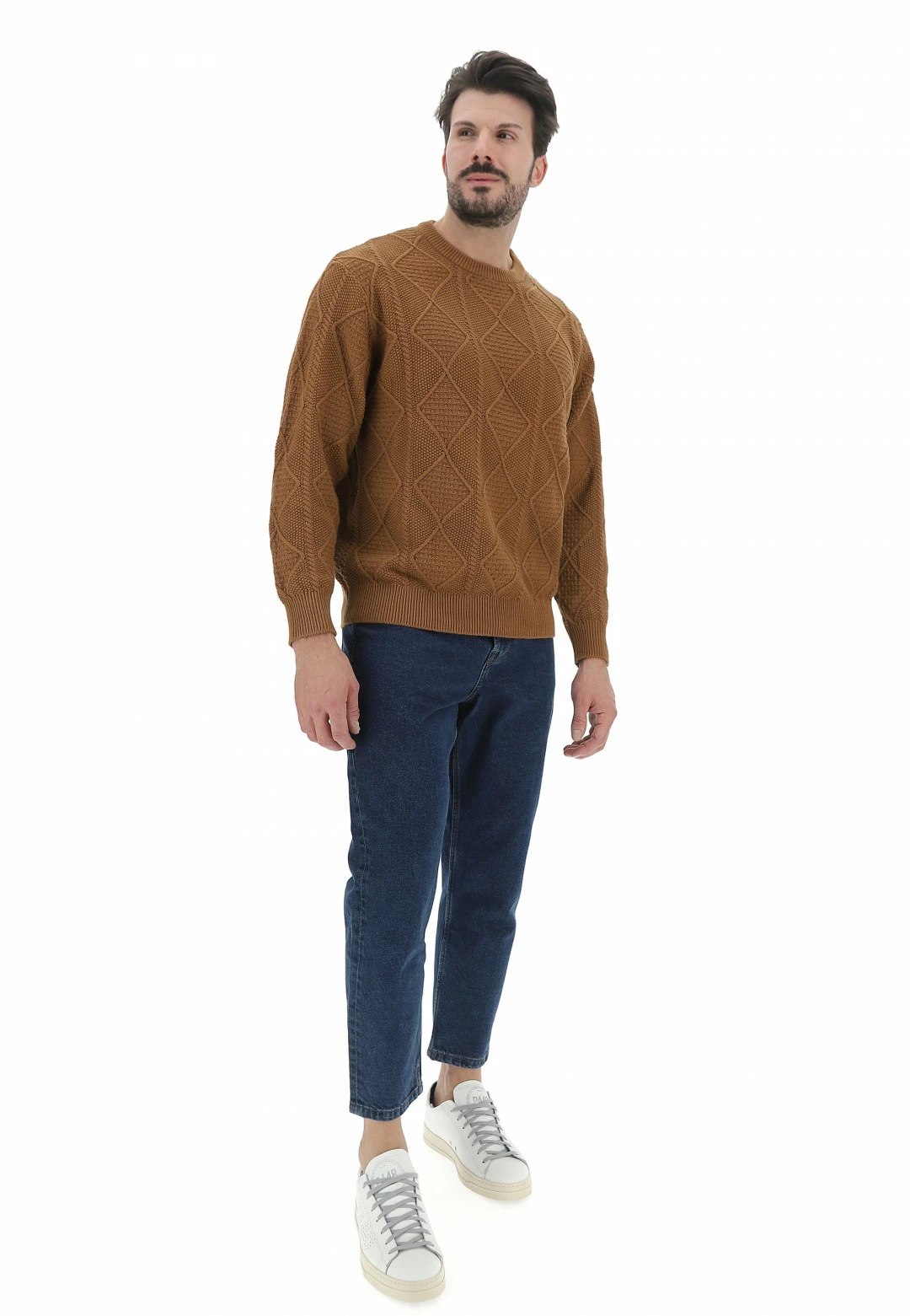 Maglincino Girocollo !solid Uomo In 100% Cotone E Lavorazione In Rilievo All Over 6 Maglincino Girocollo !solid Uomo In 100% Cotone E Lavorazione In Rilievo All Over - immagine 4