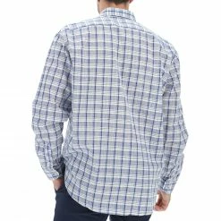 BLU SALINA Camicia Botton Down Con Quadro In Cotone/lino -Lacoste shop f279a68d4fc5aa777fb95a16b00a19f7