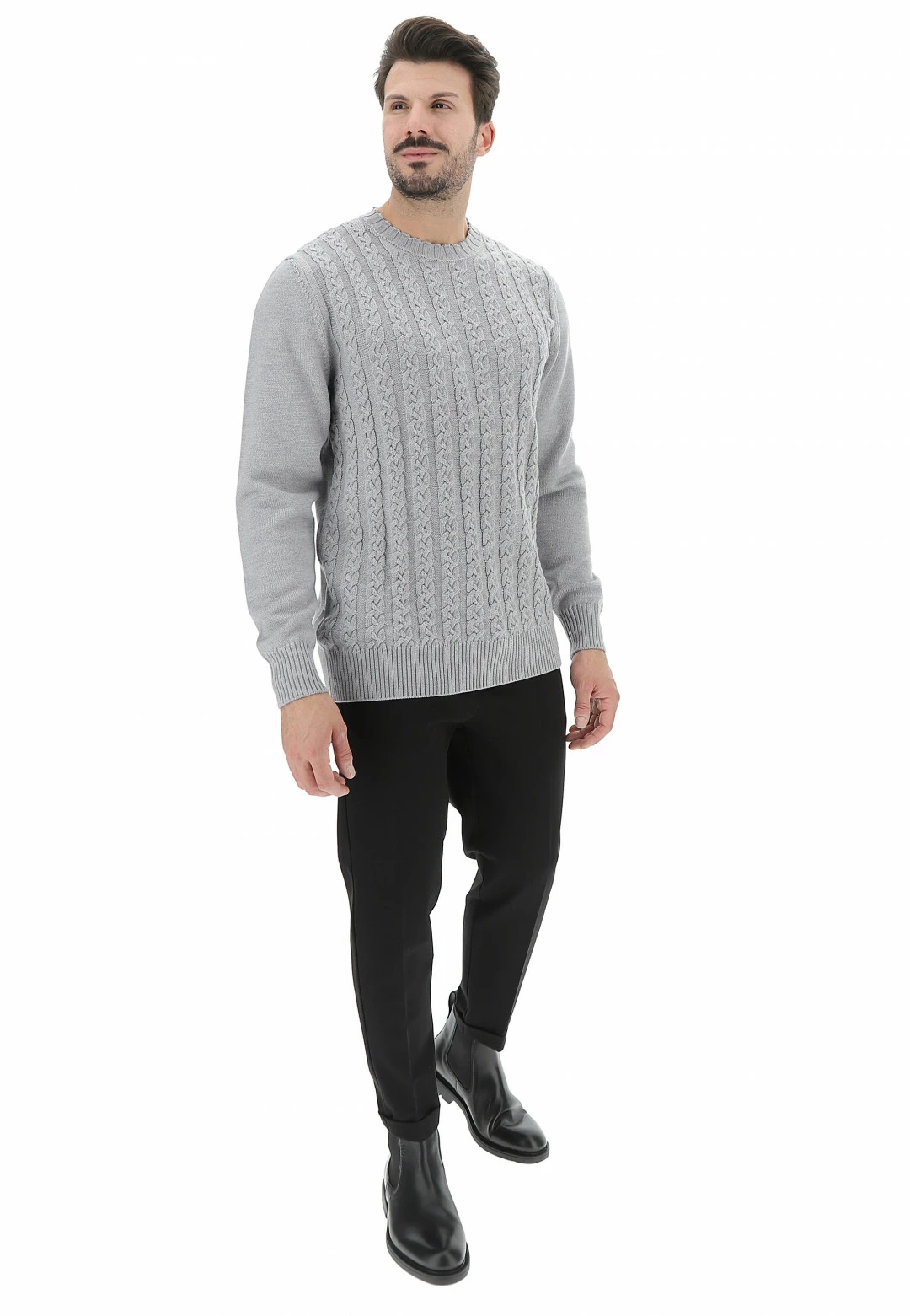 MORGANO Girocollo In Lana Merino Trecce 7 MORGANO Girocollo In Lana Merino Trecce - immagine 5