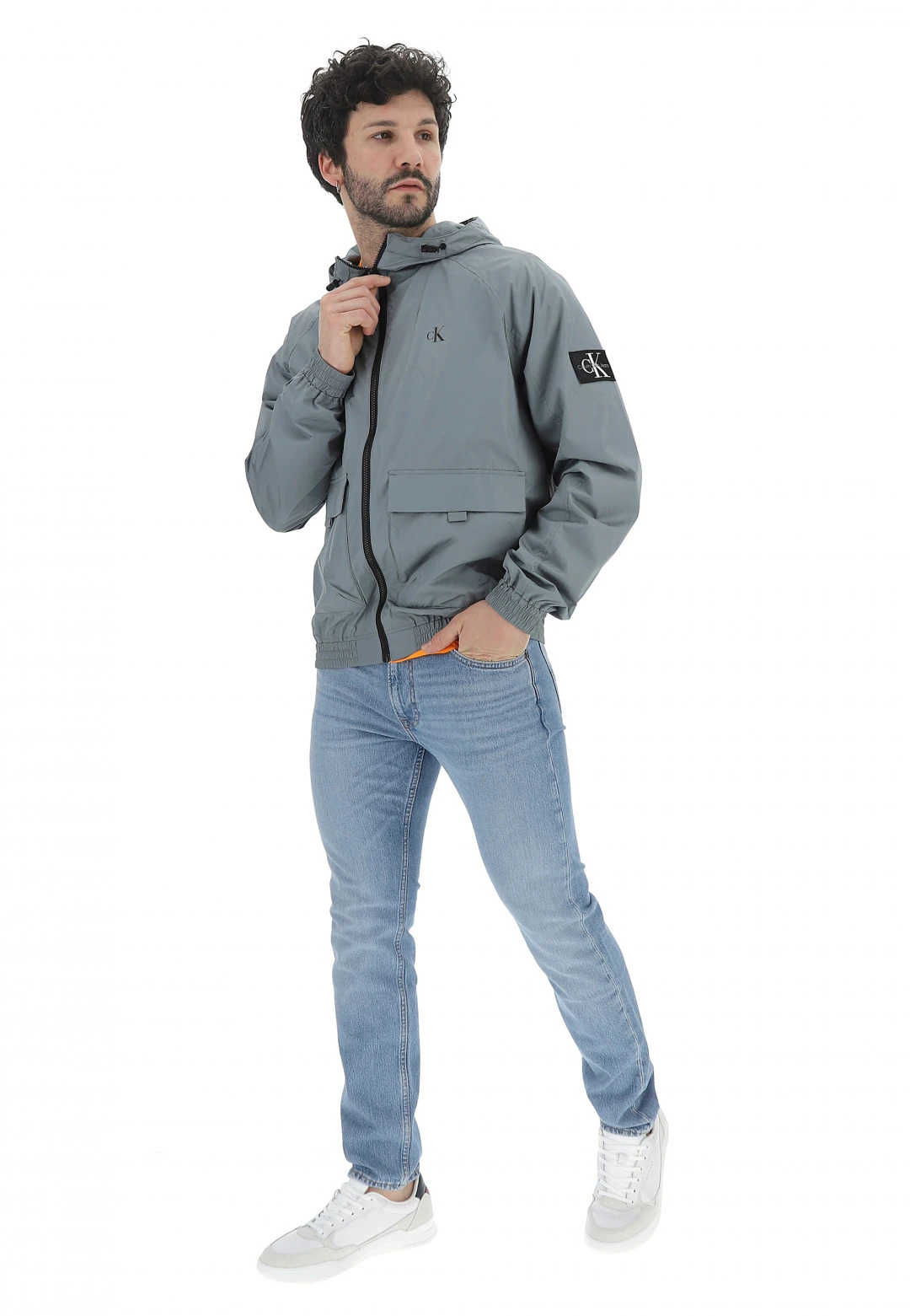 Calvin Klein Jeans Giubbino Calvin Klein Uomo Con Cappuccio E Tasconi Frontali E Logo A Contrasto 6 Calvin Klein Jeans Giubbino Calvin Klein Uomo Con Cappuccio E Tasconi Frontali E Logo A Contrasto - immagine 4