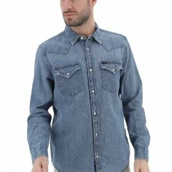 Camicia In Denim Lee Con Bottoni A Pressione