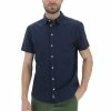 Camicia Manica Corta Misto Lino Blend Uomo