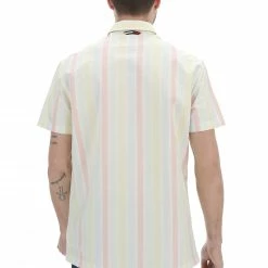 Tommy Hilfiger Jeans Camicia A Maniche Corte Tommy Jeans In Fantasia Righe All Over -Lacoste shop f5a024b0f20e80b478bd91a2e9c62c75