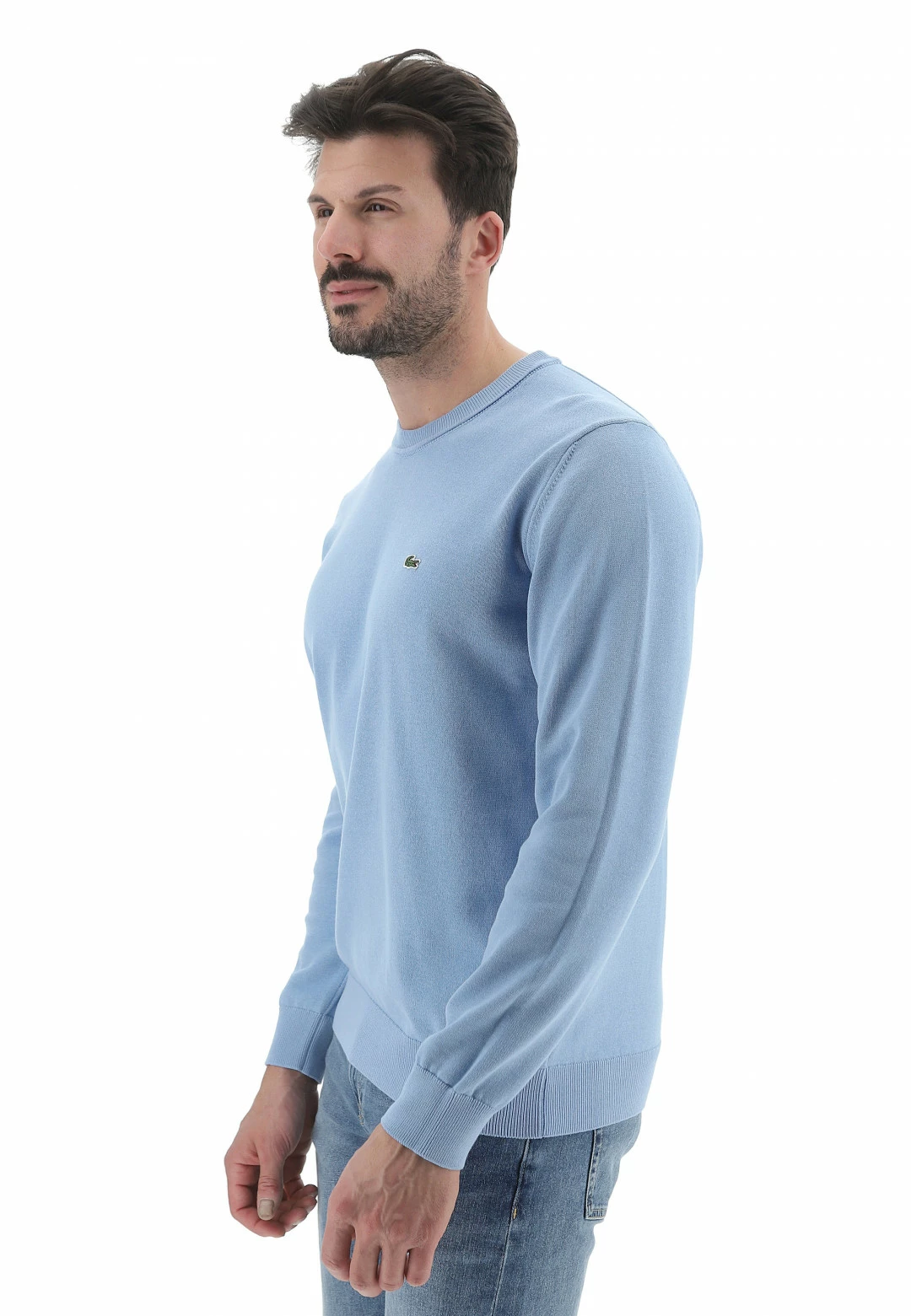 Maglioncino Girocollo Lacoste Uomo Tinta Unita Con Logo A Contrasto Sul Petto 18 Maglioncino Girocollo Lacoste Uomo Tinta Unita Con Logo A Contrasto Sul Petto - immagine 17