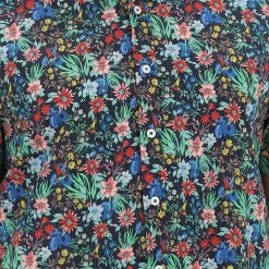 Camicia Manica Corta Bugatti In Fantasia Floreale Sfondo Blu -Lacoste shop f6b62853a23cb8cc7e3dc26766239f23