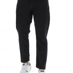 ONLY E SONS Jeans Uomo Only 22022962 Mod. Avi Cropped In Tinta Unita Nero