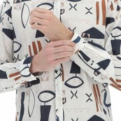 Camicia Coreana Age Uomo In Misto Lino E Cotone Con Fantasia Tribale 11 Camicia Coreana Age Uomo In Misto Lino E Cotone Con Fantasia Tribale -Lacoste shop f8503b94d134bb7e1d3c4957133ccd98