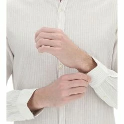 Over-D Camicia Over/d Con Collo Alla Corena In Misto Lino A Righe 16 Over-D Camicia Over/d Con Collo Alla Corena In Misto Lino A Righe -Lacoste shop f8dc3c3f4e1febf325d5040742b74a64