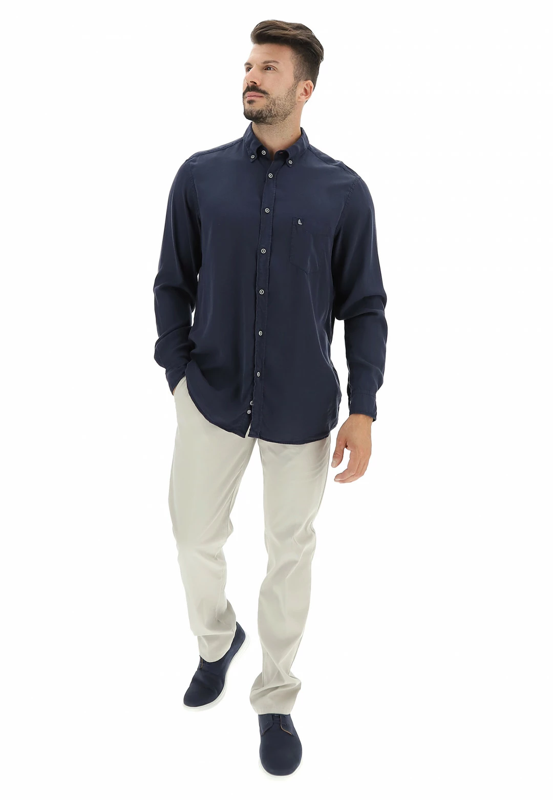 ROTTE MEDITERRANEE Camicia Tencel Rotte Di Mare Art.francotence 6 ROTTE MEDITERRANEE Camicia Tencel Rotte Di Mare Art.francotence - immagine 4