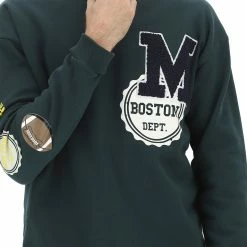 Felpa Girocollo Age In Cotone Felpato Made In Italy Con Stampe Sulla Manica E Patch Applicate Sul Petto -Lacoste shop fac76b1f5b9b9f7167aa5815efefc295