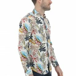 Camicia In Lino Gianni Lupo Fantasia Floreale All Over -Lacoste shop fb6960ac84e7420bc603059d0fcd7bff