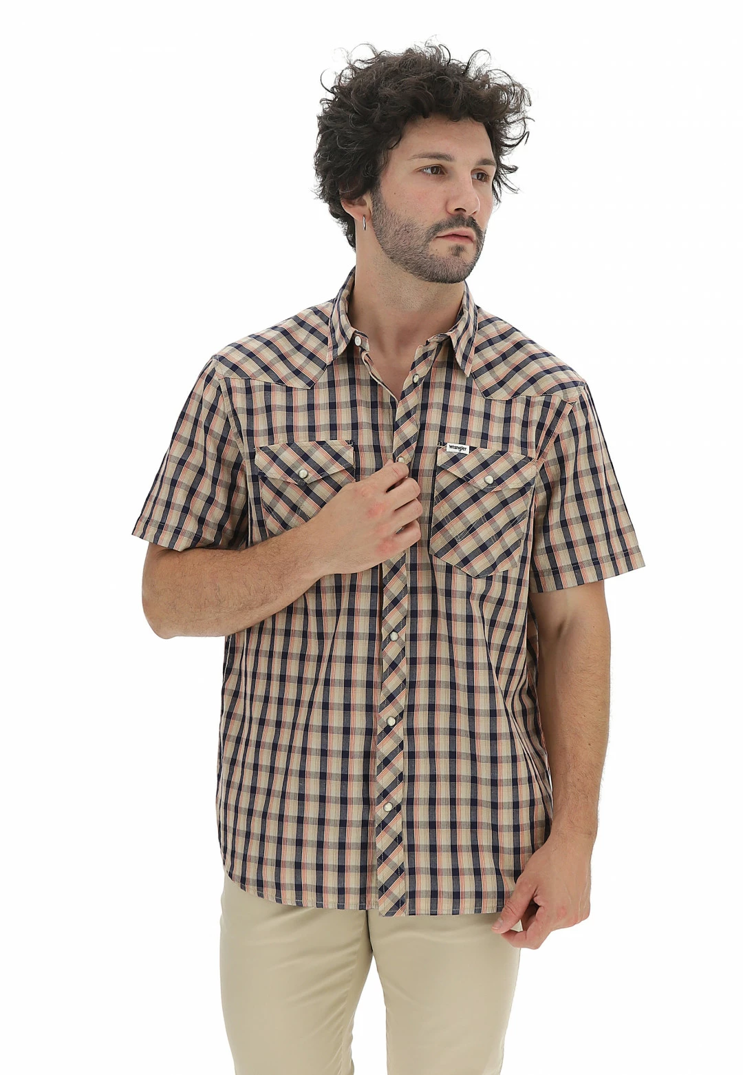 Camicia Manica Corta Quadrettata Wrangler W5h84m81a 3 Camicia Manica Corta Quadrettata Wrangler W5h84m81a