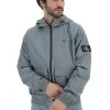 Calvin Klein Jeans Giubbino Calvin Klein Uomo Con Cappuccio E Tasconi Frontali E Logo A Contrasto