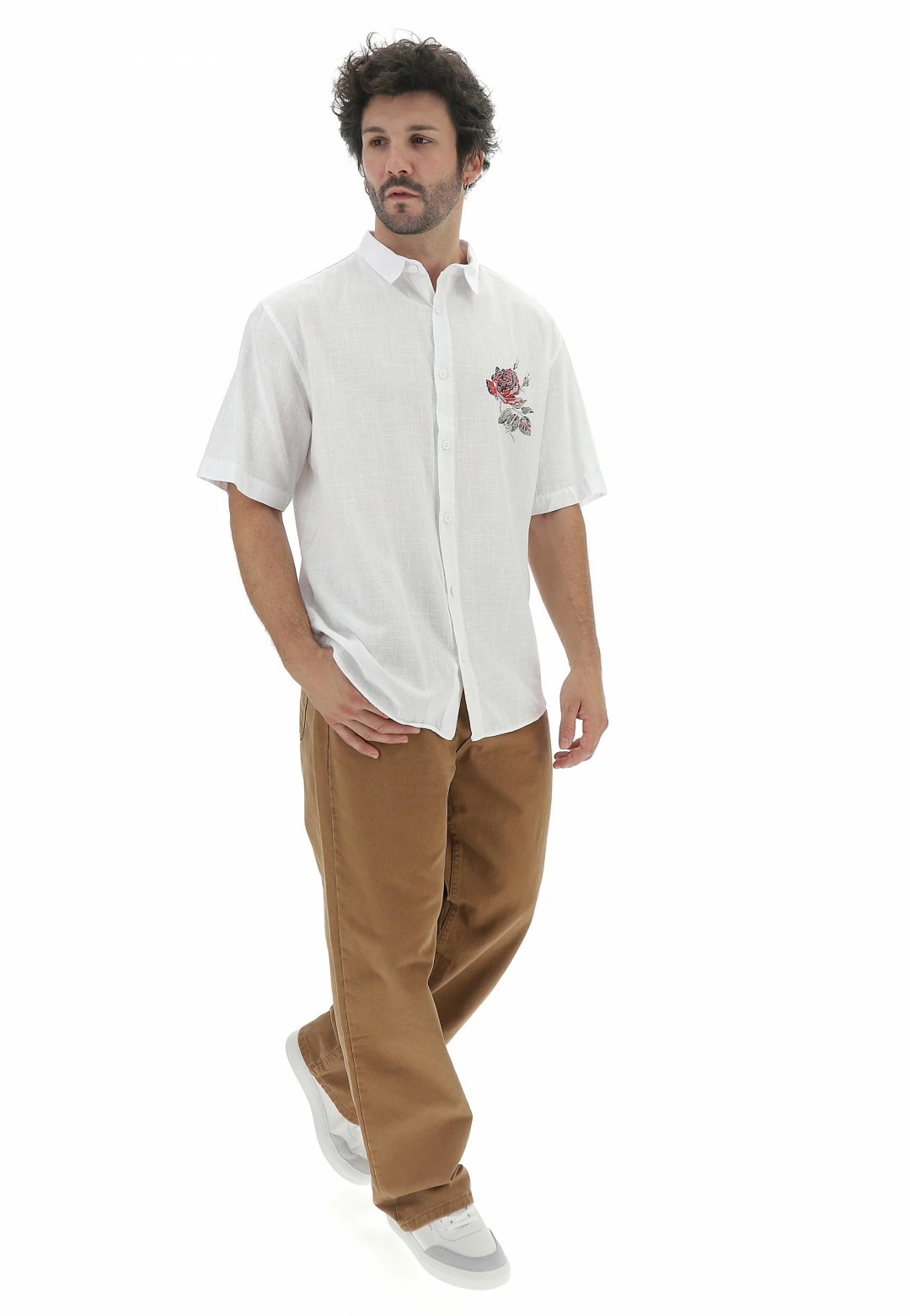 Camicia In Cotone Stampa Impossible Catch Uomo 6 Camicia In Cotone Stampa Impossible Catch Uomo - immagine 4