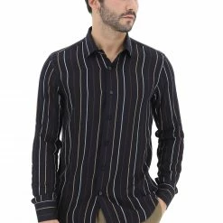 Camicia In Cotone Tupertu Con Righe A Contrasto