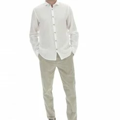YES.ZEE Camicia 100% Lino Yes Zee Uomo Tinta Unita -Lacoste shop feca497fe1dea07a25a67c635f9d8127